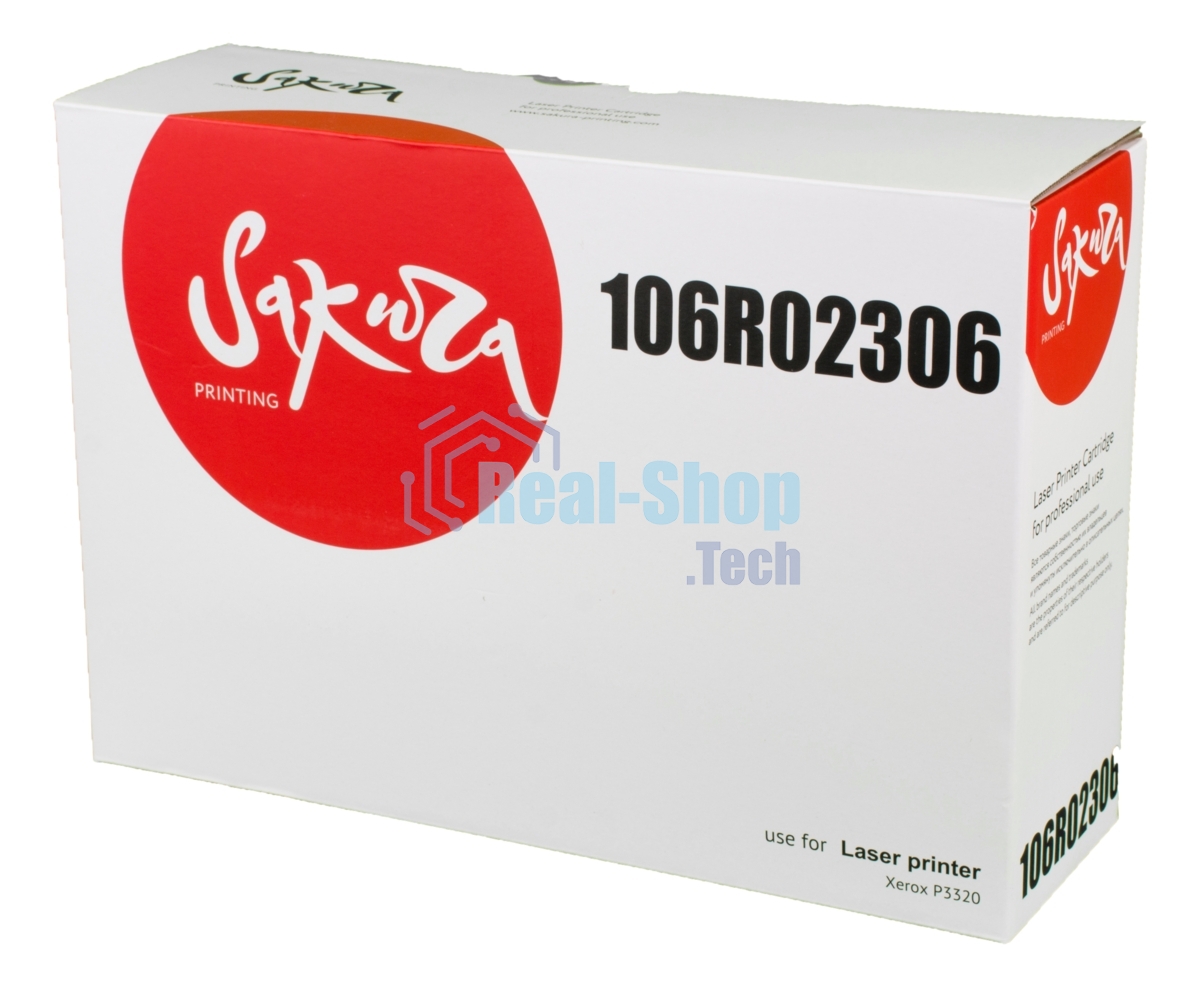 Картридж лазерный Sakura 106R02306 для Xerox P3320, черный,11000 к.