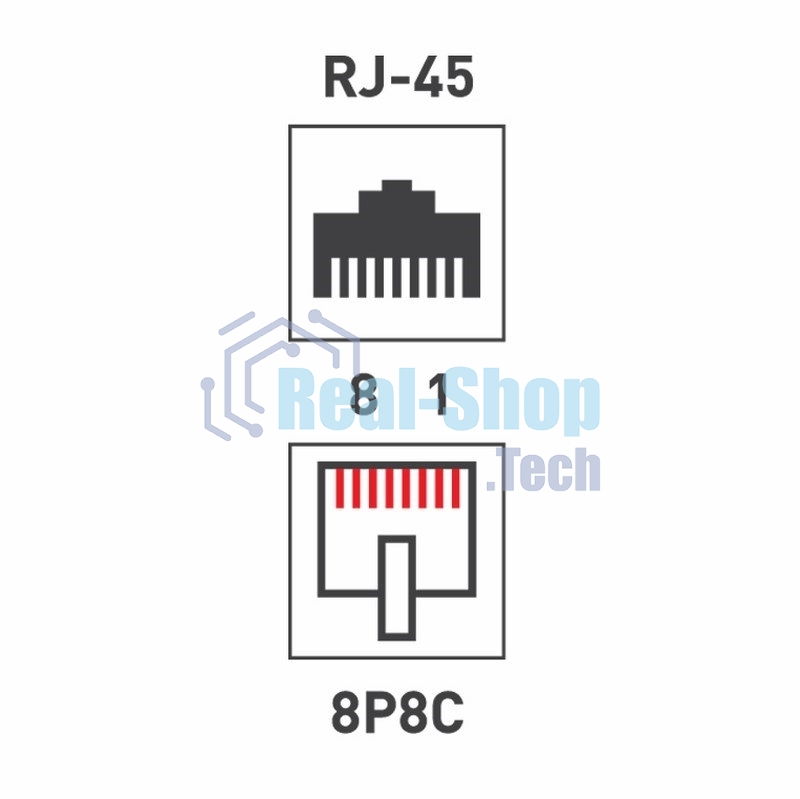Розетка Rexant сетевая LAN, на стену, (2 гнездо 8Р8С (Rj-45), 5e кат)