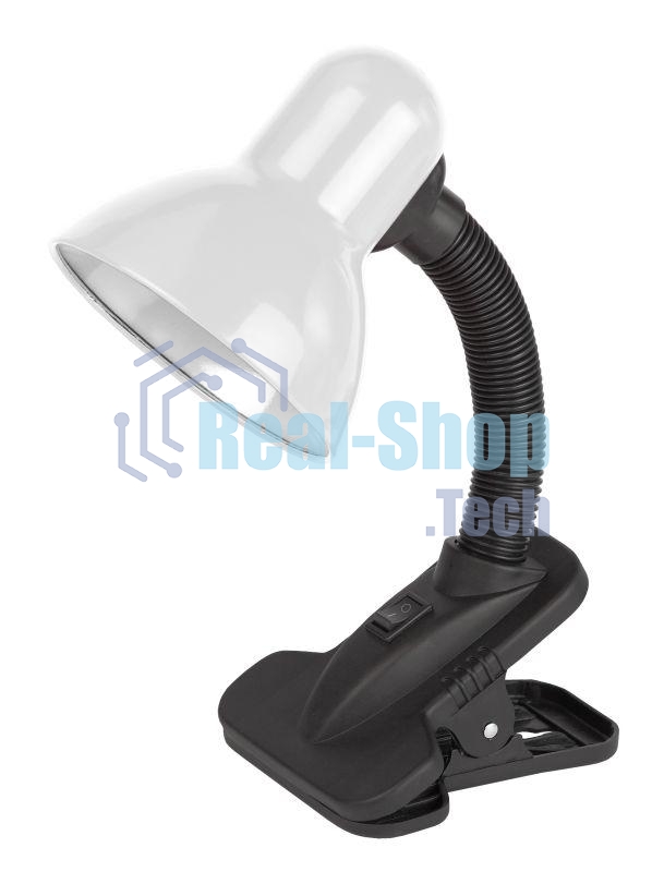 Настольные светильники ЭРА N-102 N-102-E27-40W-W белый Светильник настольный, цоколь E-27, на прищепке