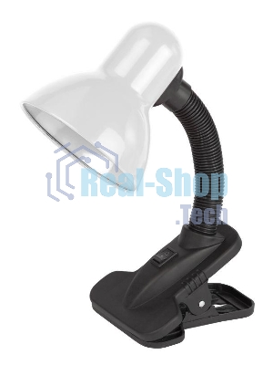 Настольные светильники ЭРА N-102 N-102-E27-40W-W белый Светильник настольный, цоколь E-27, на прищепке