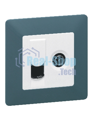 Лицевая панель розетки TV-RJ45. Белая Valena LIFE. 
