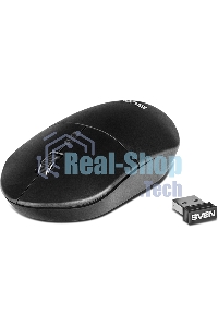 Мышь беспроводная SVEN RX-515SW черный, 1600 dpi, радиоканал, USB, кнопки - 4