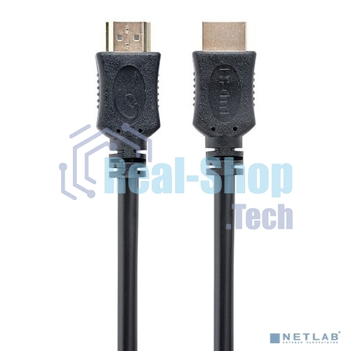 Кабель HDMI Cablexpert CC-HDMI4L-20M, 20м, v2.0, 19M/19M, серия Light, черный, позол.разъемы, экран, пакет