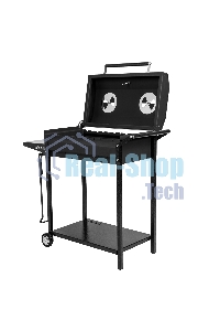 Мангал на колесах с крышкой-барбекю, 662х390х920, сталь 2 мм, термометр, кочерга, Camping Palisad