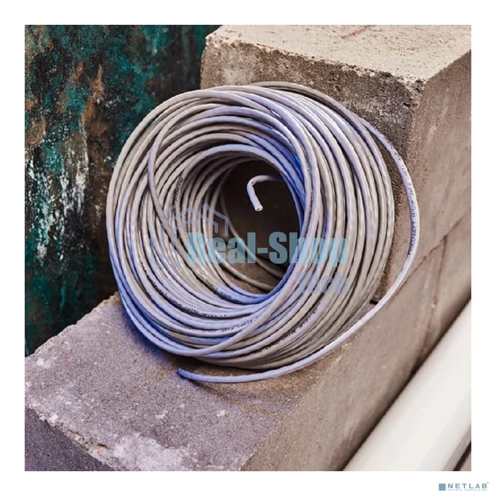 Кабель UTP PROconnect 4PR 24AWG, CCA, cat.5e, PVC, серый, бухта 50 м