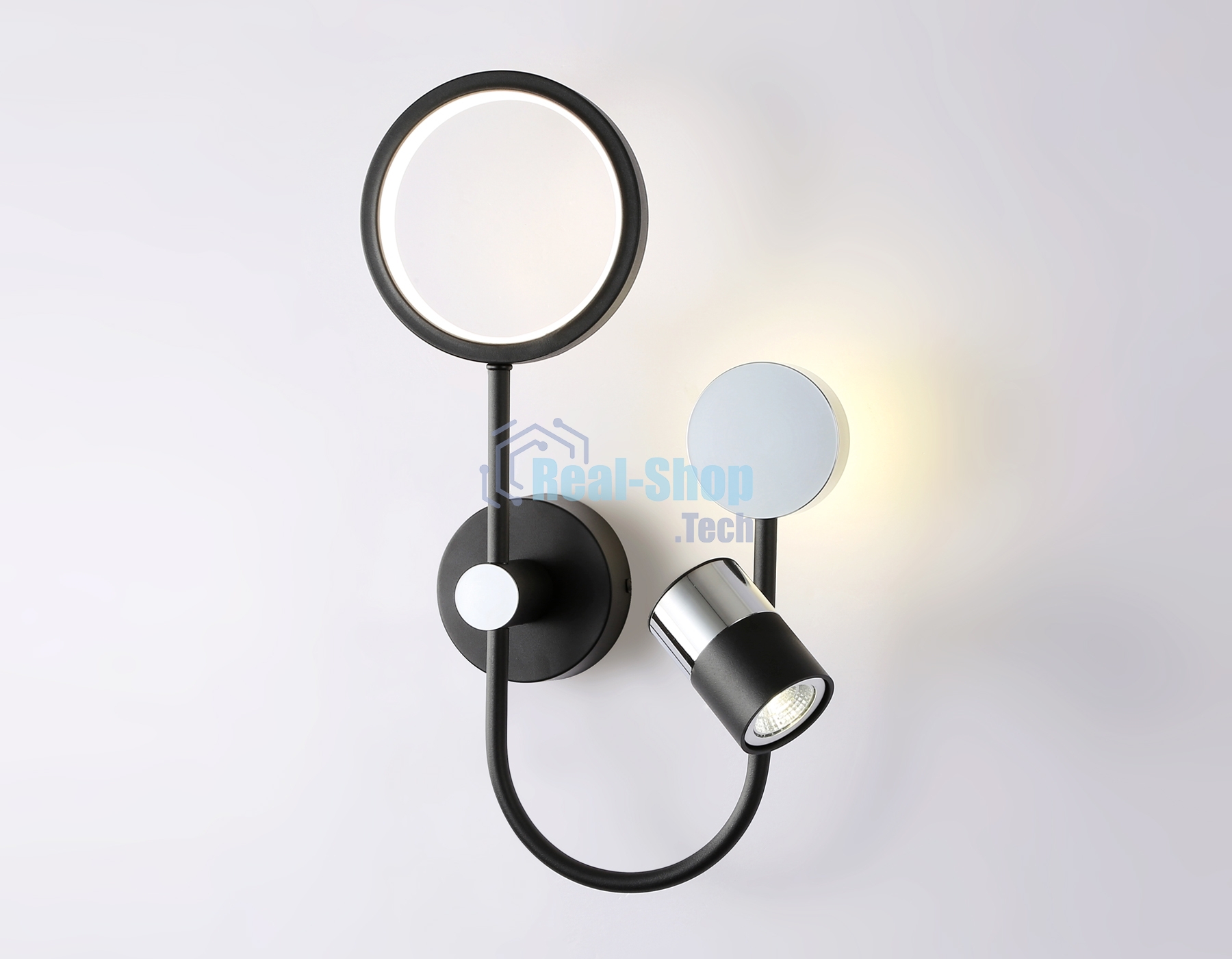 Светильник Ambrella light FL51601/3 BK/CH черный/хром 11W 4200K+GU10 424*275*100