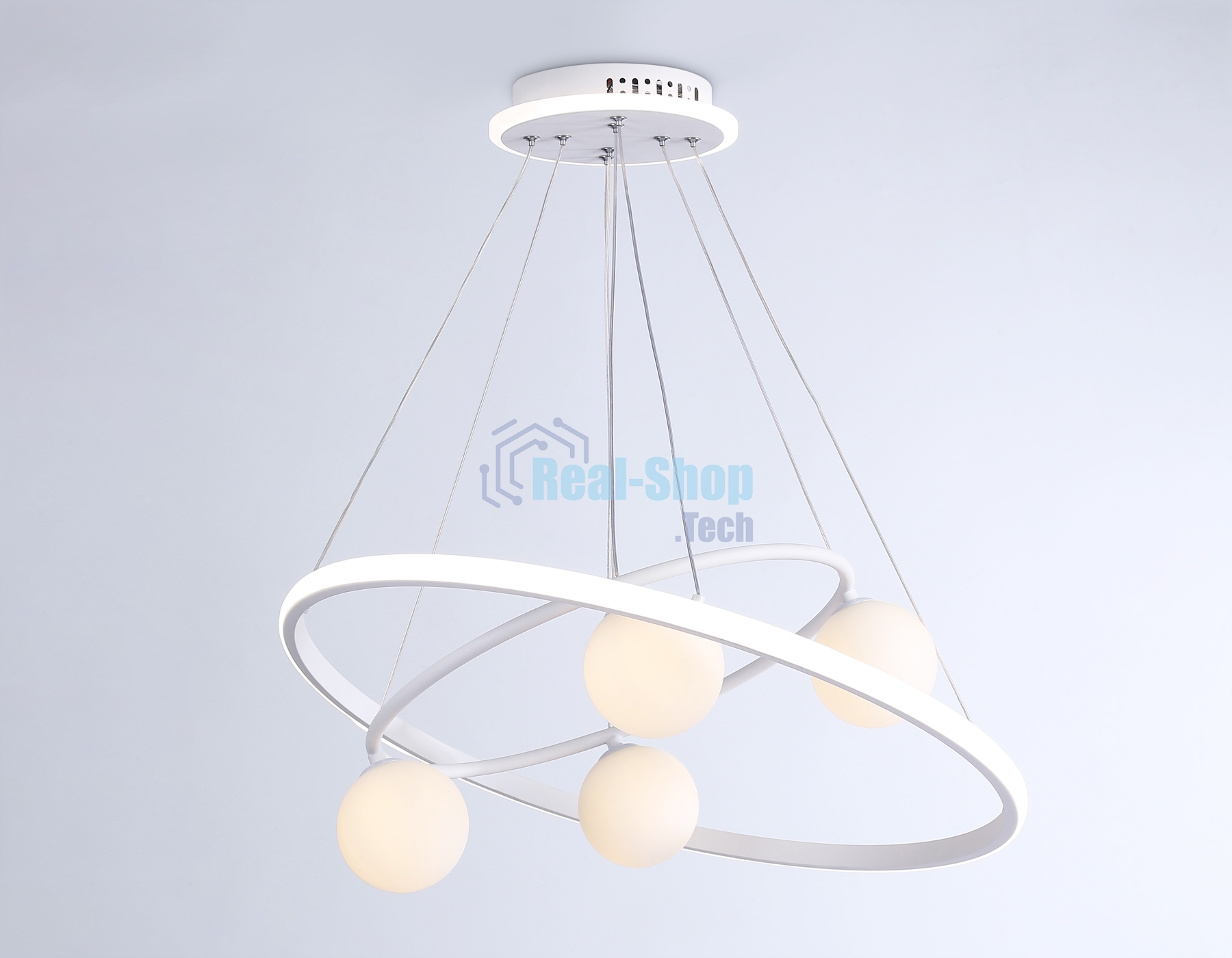 Светильник Ambrella light FL66321/1+4 WH белый 69W 3000K-6400K+G9/4 D600/400*1200 (ПДУ ИК)