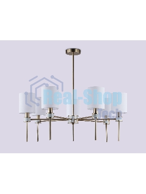 Люстра Ambrella light LH72373/7 DBS/WH темная латунь/белый E14/7 max 40W D840*720