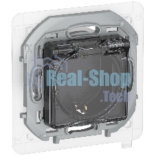 Inspiria Антрацит Розетка с заземлением со шторками с кр. 16А IP44  | 6737431 | IEK