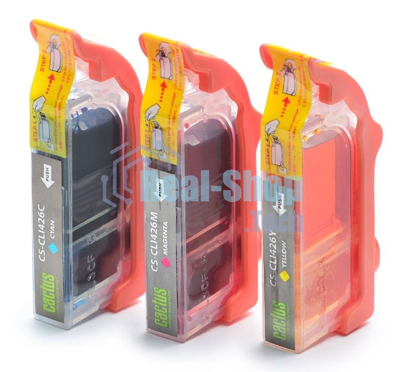 Картридж струйный Cactus CS-CLI426C/M/Y многоцветный (3 x 8,4 мл) для Canon MG5140/5240/6140/8140/MX884
