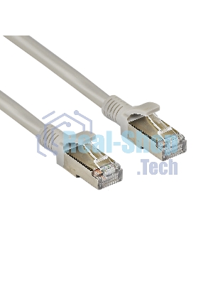 Патч-корд ExeGate FTP-RJ45-RJ45-C5e-CU-3M-GY, FTP, cat.5e, 3м, медь, серый