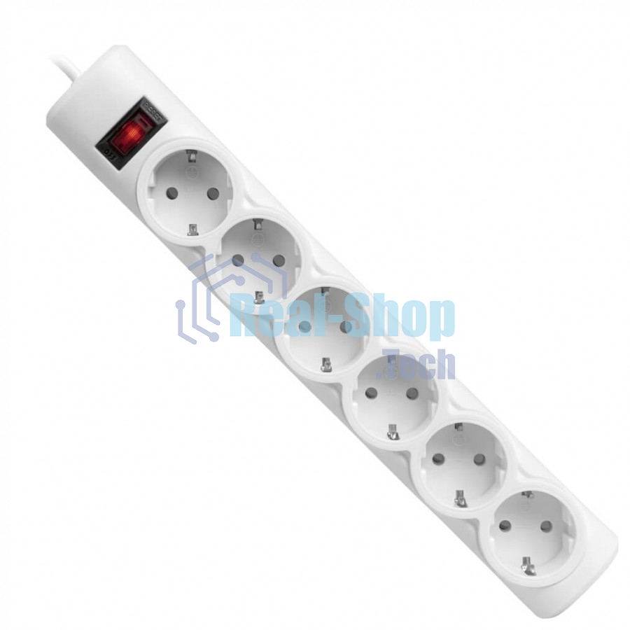 Сетевой фильтр Defender DFS 153 3 м, белый, 6 розеток