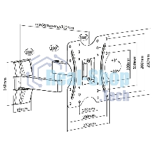 Кронштейн ЖК наклонно-поворотный 23-43