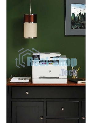 МФУ лазерное HP Color LaserJet Pro M283fdw (7KW75A), A4, цветной, печ. до 21 стр/мин., скан. до 26 стр/мин. (ч/б) 22 стр/мин. (цвет), 600 x 600 dpi (печать) 300x300dpi (скан), USB, RJ-45, Wi-Fi, Air Print, Mopria