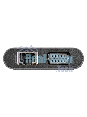 USB-концентратор ExeGate EX293985RUS DUB-31C/MAX (кабель-адаптер USB Type-C --> 3xUSB3.0 + Card Reader + PD 100W + HDMI 4K@30Hz + VGA + Audio + Lan RJ45 10/100/1000Mb, Plug&Play, серый)