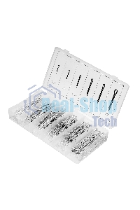 Набор шплинтов Сибртех, S головки х L: 1,6x25, 2,3x25, 2,3x38, 3,1x32, 3,1x50, 4x63 мм, 555 предметов