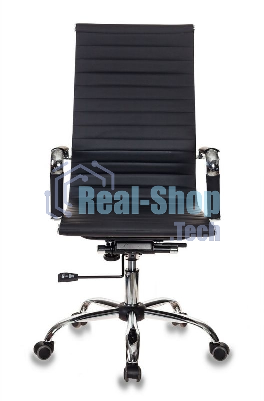 Кресло руководителя Бюрократ CH-883/BLACK черный, искусственная кожа, крестовина хром