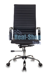 Кресло руководителя Бюрократ CH-883/BLACK черный, искусственная кожа, крестовина хром