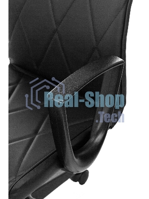 Кресло Бюрократ CH-327 черный, экокожа, 120 кг, механизм качания