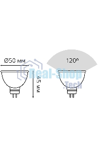 Лампа светодиодная Gauss 101505307 MR16 7W 630lm 6500K GU5.3