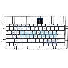 Клавиатура для ноутбука HP Stream X360 11-p белый без рамки