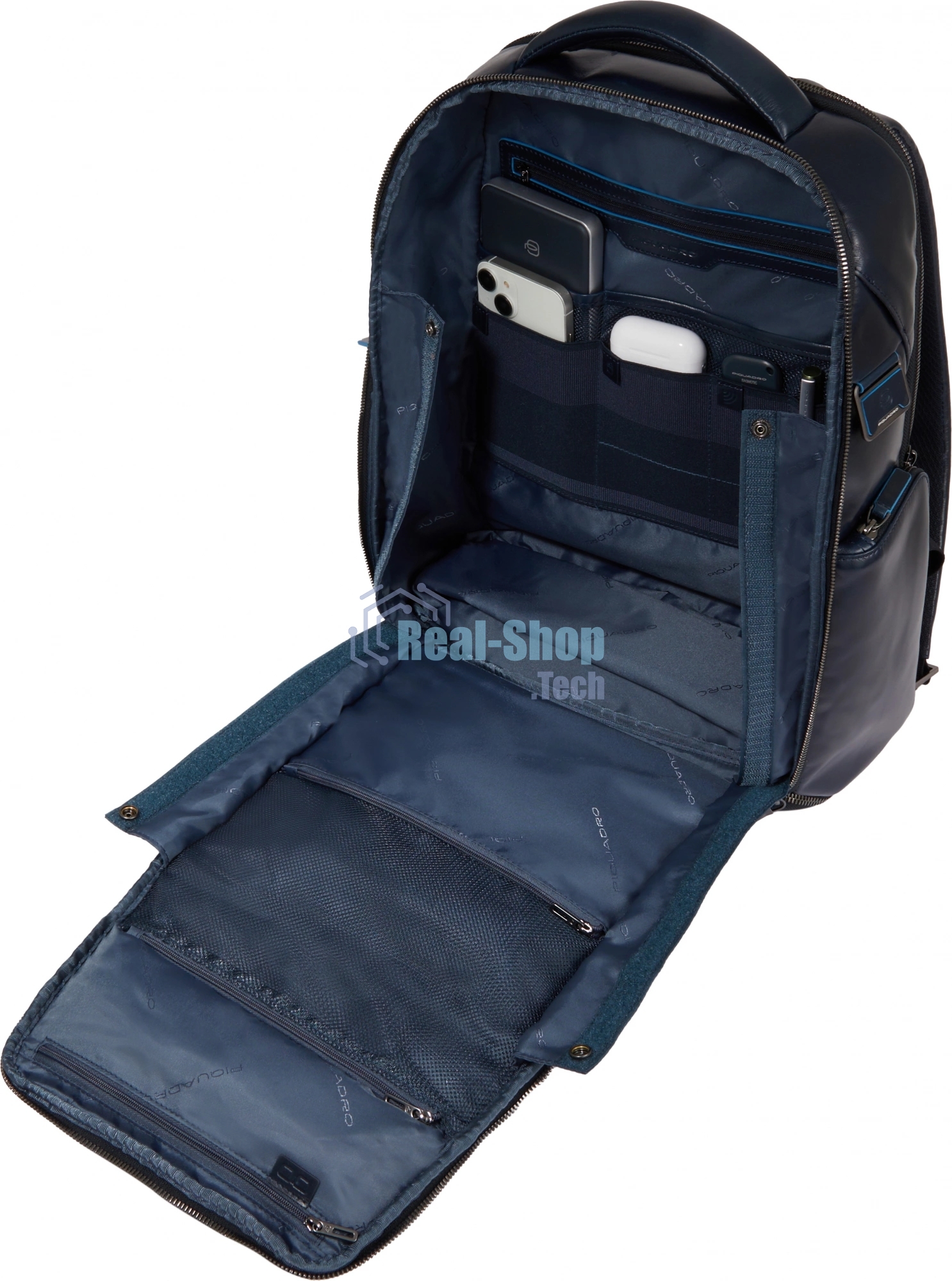 Рюкзак для ноутбука Piquadro Blue Square CA6592B2BM/BLU2, кожа, темно-синий