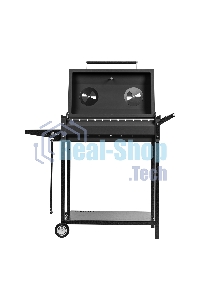 Мангал на колесах с крышкой-барбекю, 662х390х920, сталь 2 мм, термометр, кочерга, Camping Palisad