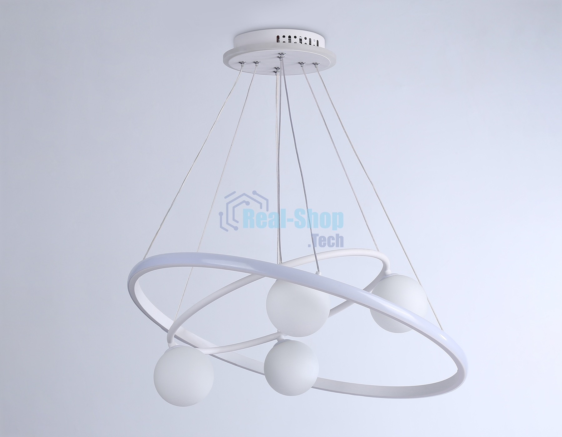 Светильник Ambrella light FL66321/1+4 WH белый 69W 3000K-6400K+G9/4 D600/400*1200 (ПДУ ИК)