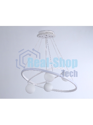 Светильник Ambrella light FL66321/1+4 WH белый 69W 3000K-6400K+G9/4 D600/400*1200 (ПДУ ИК)
