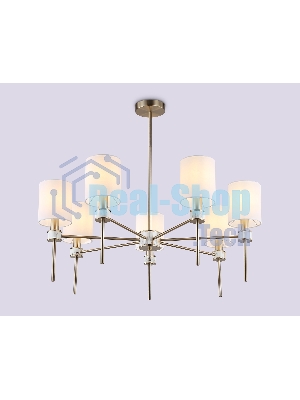 Люстра Ambrella light LH72373/7 DBS/WH темная латунь/белый E14/7 max 40W D840*720