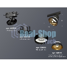 Светильник Ambrella light XT8102201SBK/PYG/CL черный песок/золото желтое полированое/прозрачный GX53