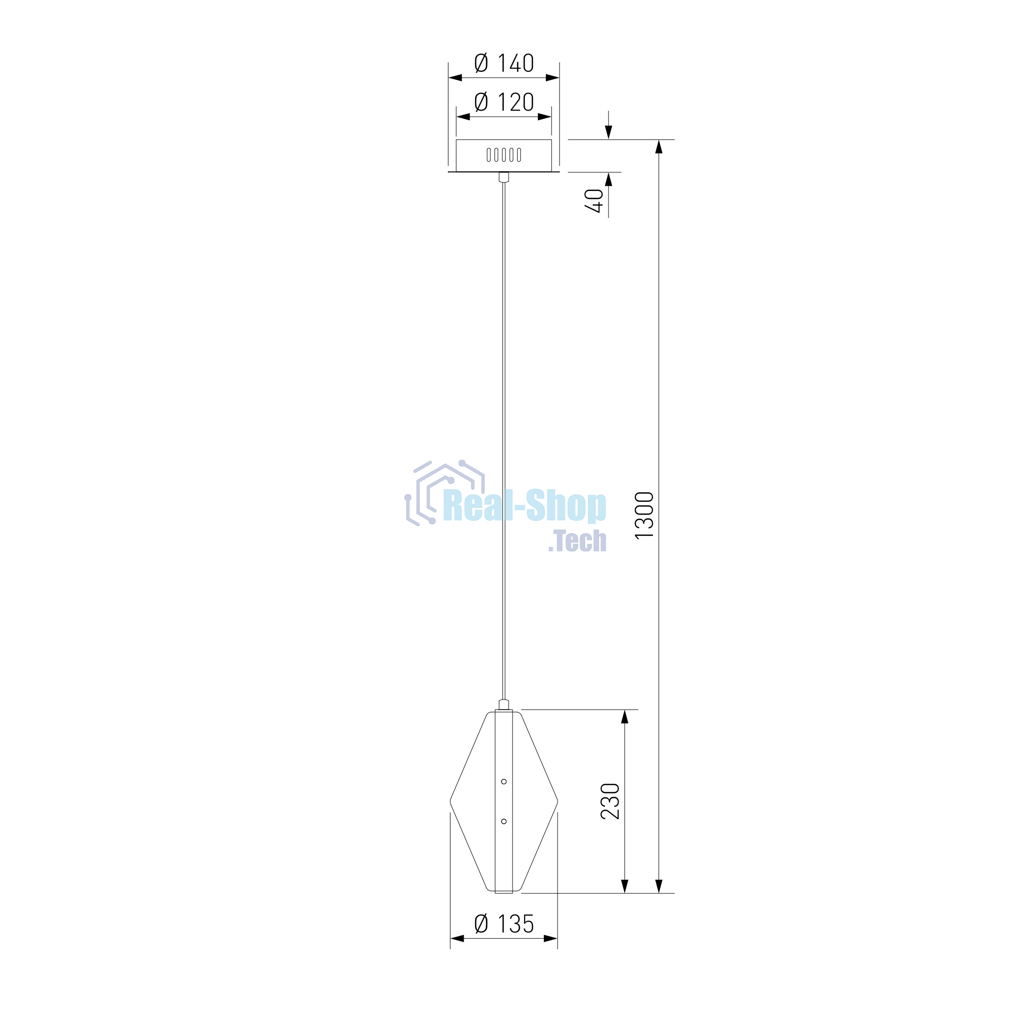 304054 LED / подвесной светильник / латунь