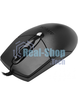 Мышь проводная A4Tech OP-720S черный, 1200 dpi, USB Type-A, кнопки - 3