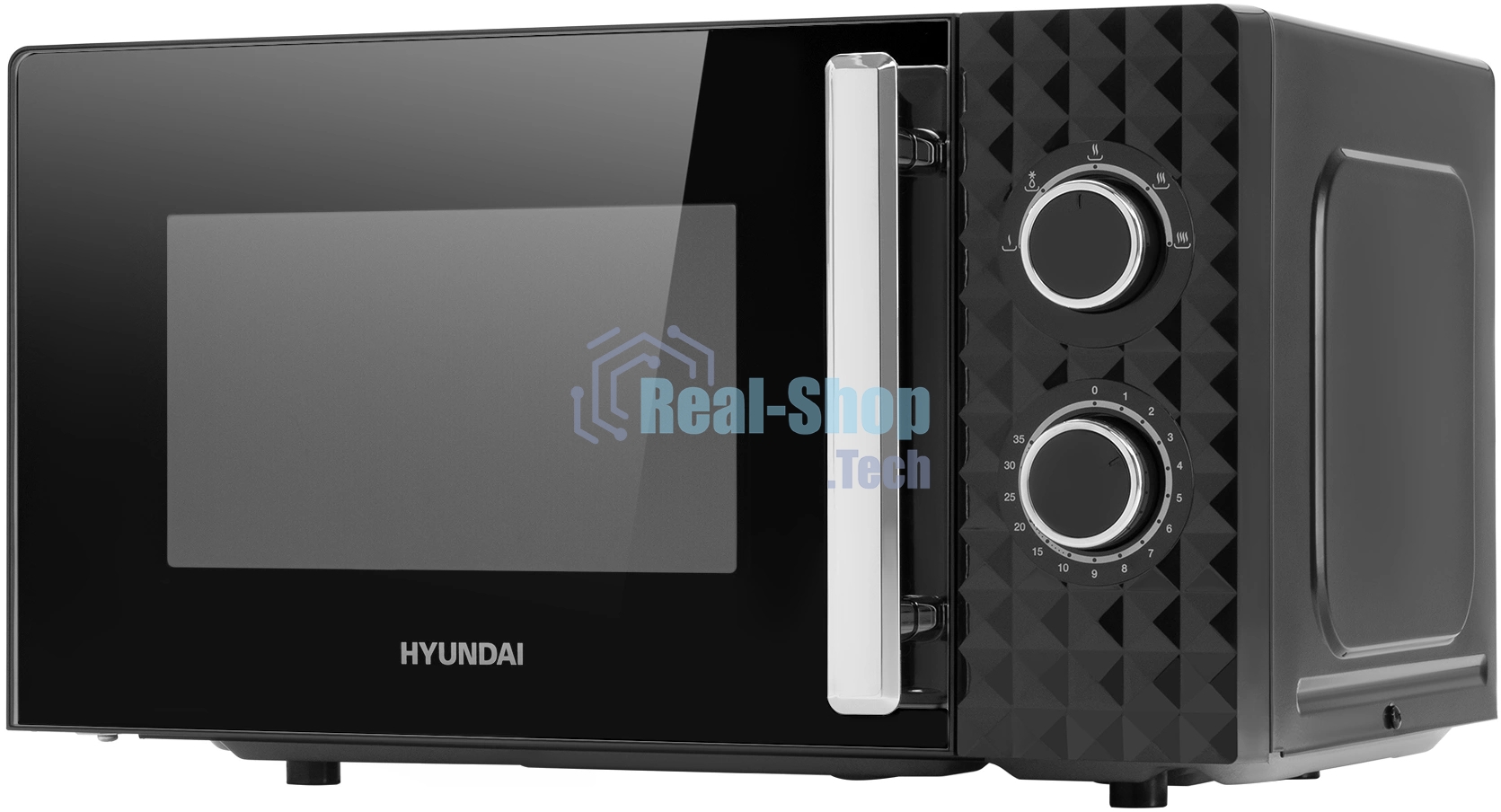 Микроволновая печь Hyundai HYM-M2095 черный, 20 л, 700 Вт, переключатели - поворотный механизм