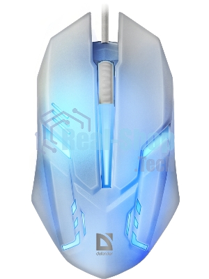 Мышь проводная Defender Cyber MB-560L белый, 1200 dpi, USB, кнопки - 3