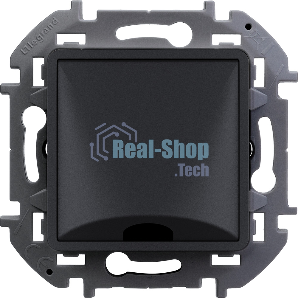 Inspiria Вывод кабеля с зажимом для крепления антрацит