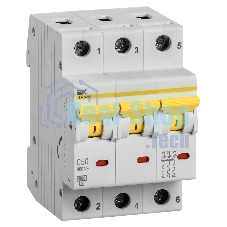 Выключатель автоматический трехполюсный ВА47-60M 3Р 50А 6кА С MVA31-3-050-C IEK