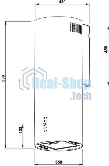 Вытяжка пристенная Weissgauff Gracia WH белый, 35 см, 900 куб. м/ч, 53 дБ