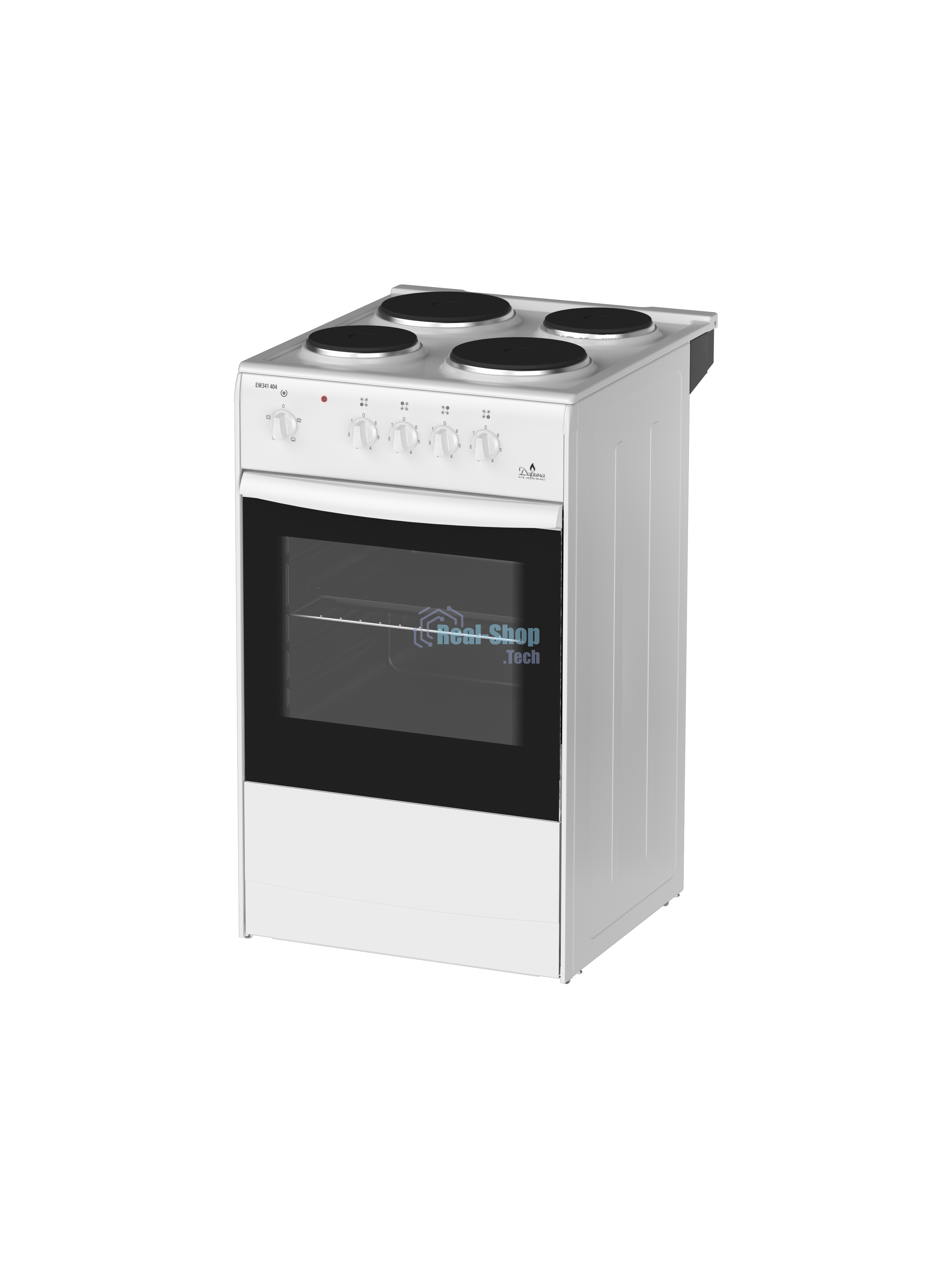 Плита электрическая Darina S EM 341 404 W белый/черный, конфорок 4 шт, духовка 50 л, 50 см x 85 см x 56 см