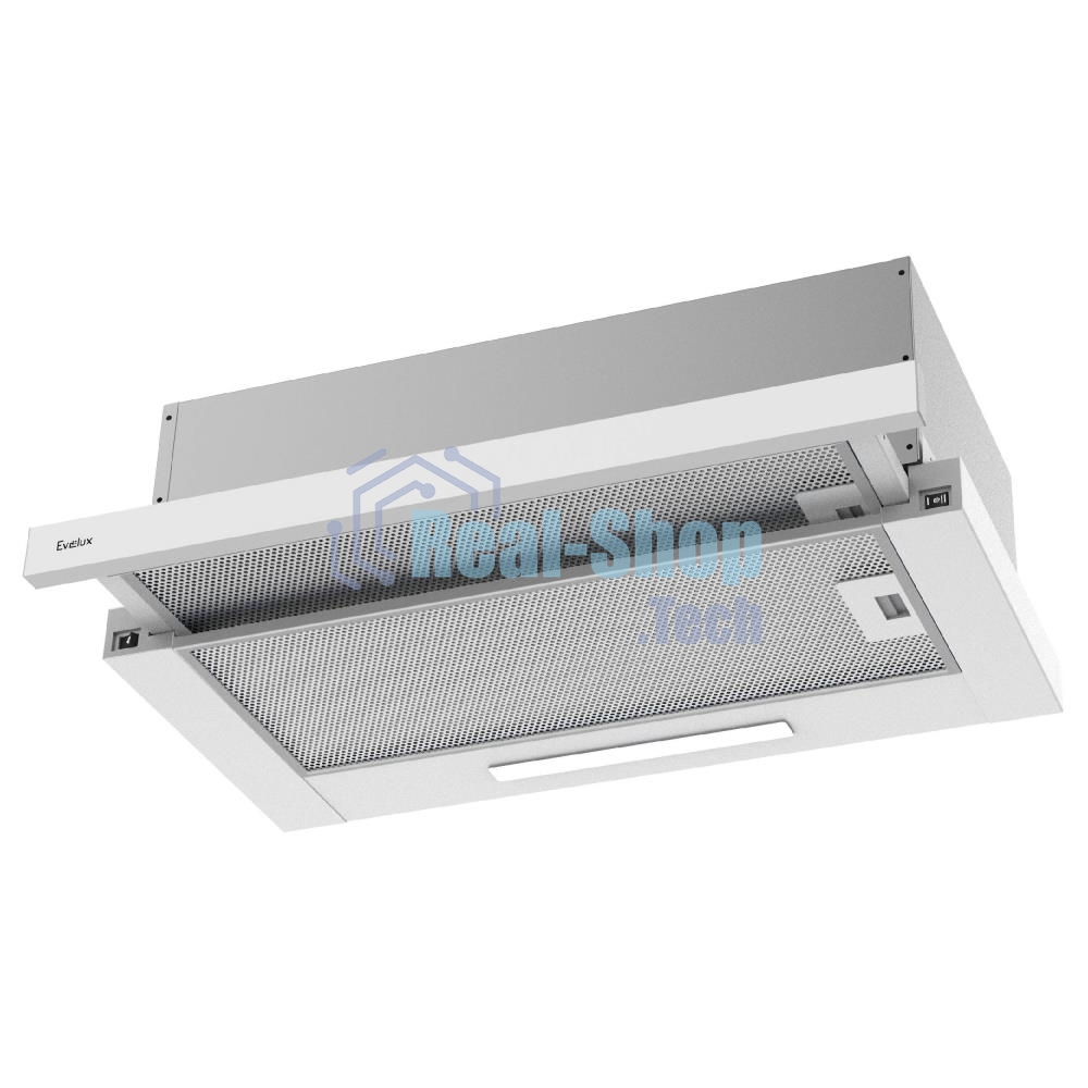 Вытяжка встраиваемая Evelux TEL 60 W белый, 60 см, 670 куб. м/ч, 46 дБ