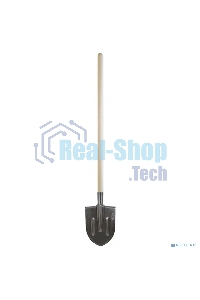 Лопата штыковая FIT РОС, рельсовая сталь, с деревянным черенком 210x385x1440 мм 77193