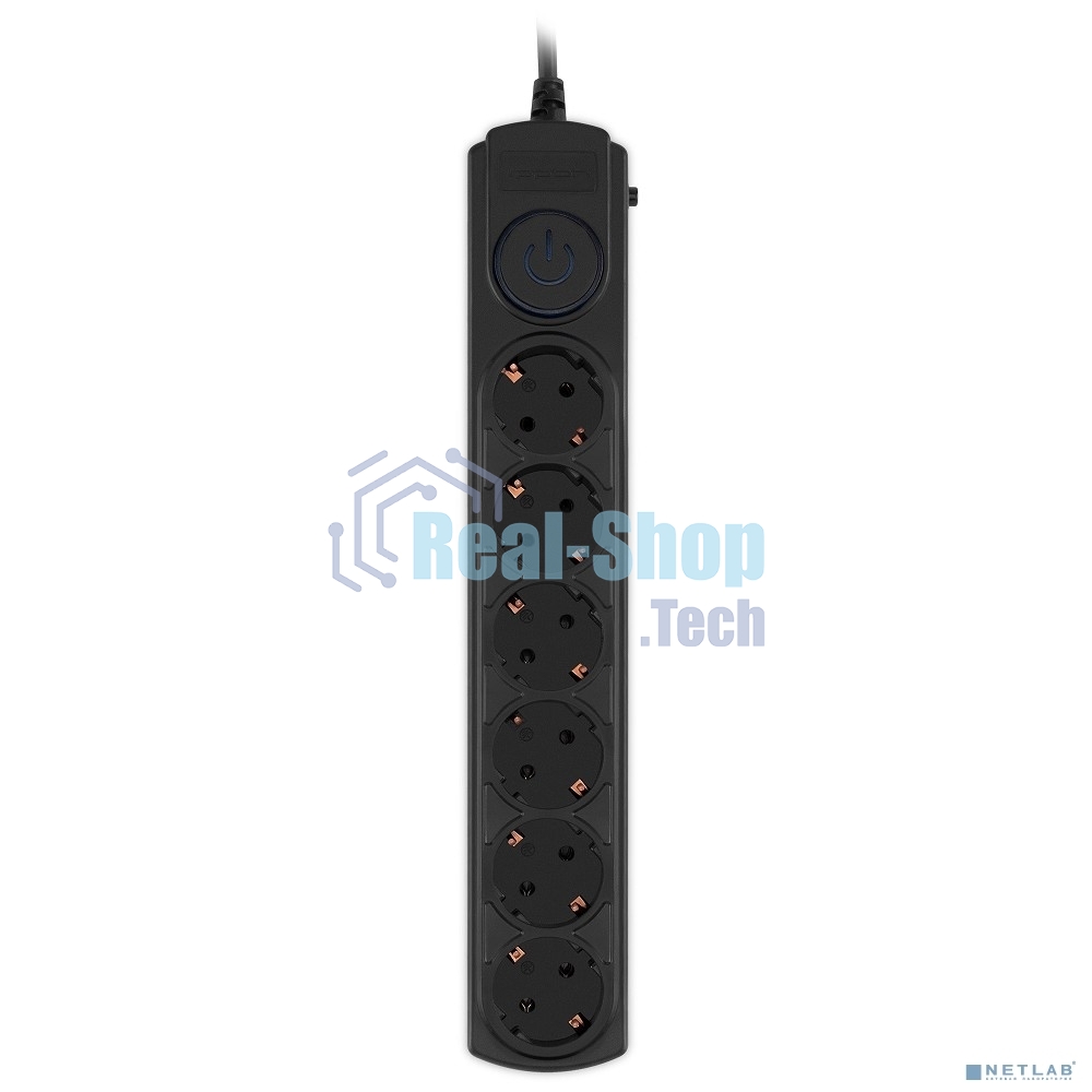 Сетевой фильтр Ippon BK-6-EU-5-10-B 5 м (6 розеток) черный (коробка)