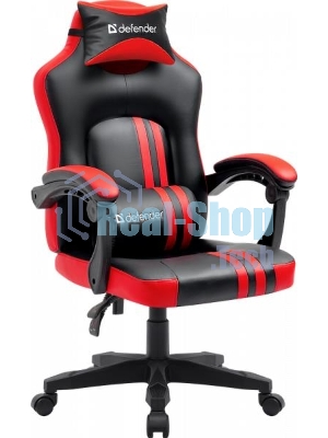 Кресло Defender MERCURY BLACK/RED черный/красный, экокожа