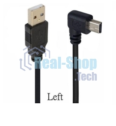 Кабель USB Type A на Mini USB угол влево 0,5 м