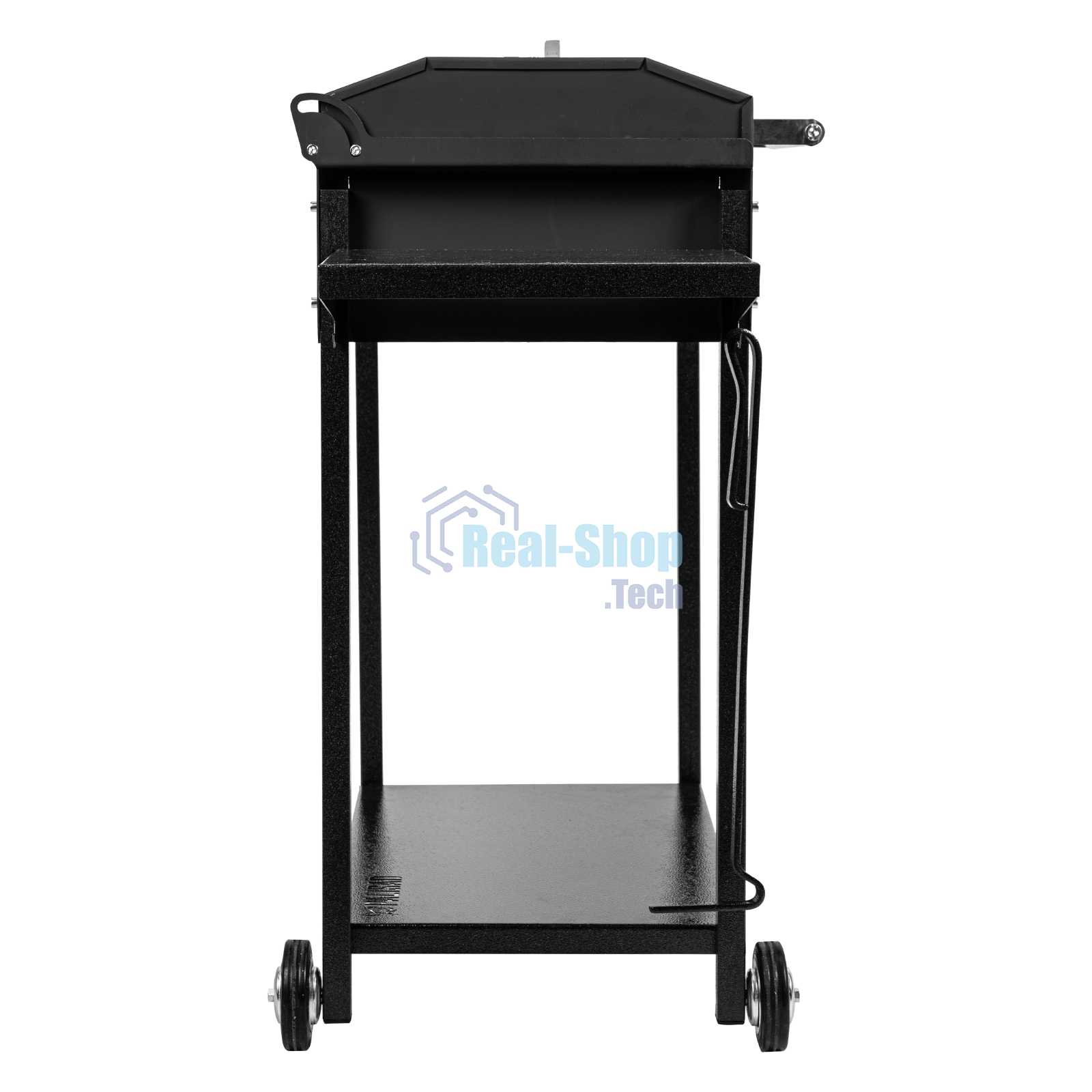 Мангал на колесах с крышкой-барбекю, 662х390х920, сталь 2 мм, термометр, кочерга, Camping Palisad