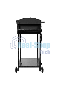 Мангал на колесах с крышкой-барбекю, 662х390х920, сталь 2 мм, термометр, кочерга, Camping Palisad