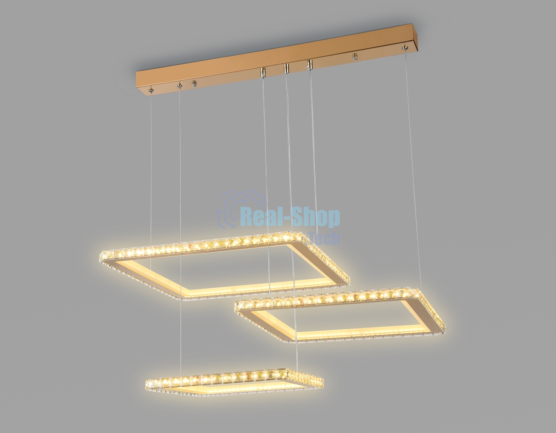 Светильник Ambrella light FA1761/3 GD золото 180W 3000K+6400K/3000K/6400K/4200K+4200K 680*460*740 (ПДУ РАДИО 2.4G)