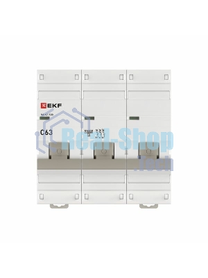 Выключатель автоматический EKF mcb47100-3-63C-pro 3P 63А (C) 10kA ВА 47-100 EKF PROxima
