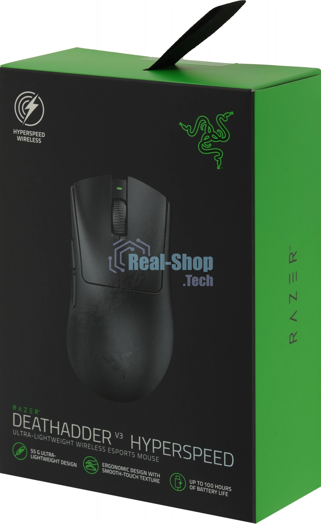Мышь беспроводная/проводная Razer DeathAdder V3 HyperSpeed черный, 6400 dpi, радиоканал, USB, кнопки - 6