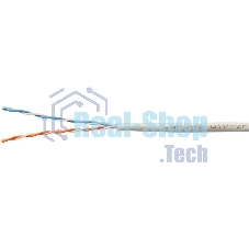 Кабель витая пара UTP (U/UTP) Cabeus UTP-2P-Cat.5e-SOLID-GY, категория 5e, 2 пары (24 AWG) , одножильный, PVC нг(А)-LS, серый (305 м)
